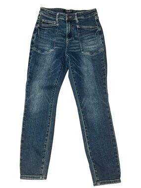 Judy Blue Dark Blue High-Rise Straight Jeans